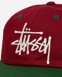 Stüssy Hats|Hats^Low Profile Big Basic Cap Maroon