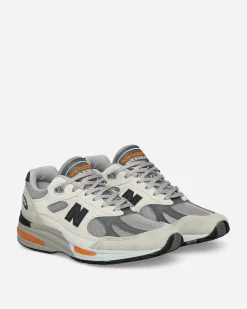 New Balance Sneakers·Low|Sneakers^Made in UK 991v2 Winter Flare Sneakers Pelican / Abbey Stone / Persimmon Orange