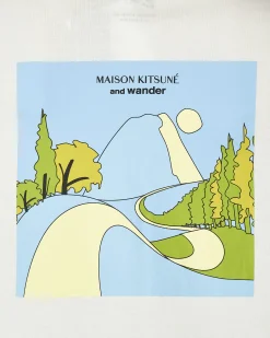 and wander T-Shirts^Maison Kitsuné Dry Cotton Mountain T-Shirt Off White