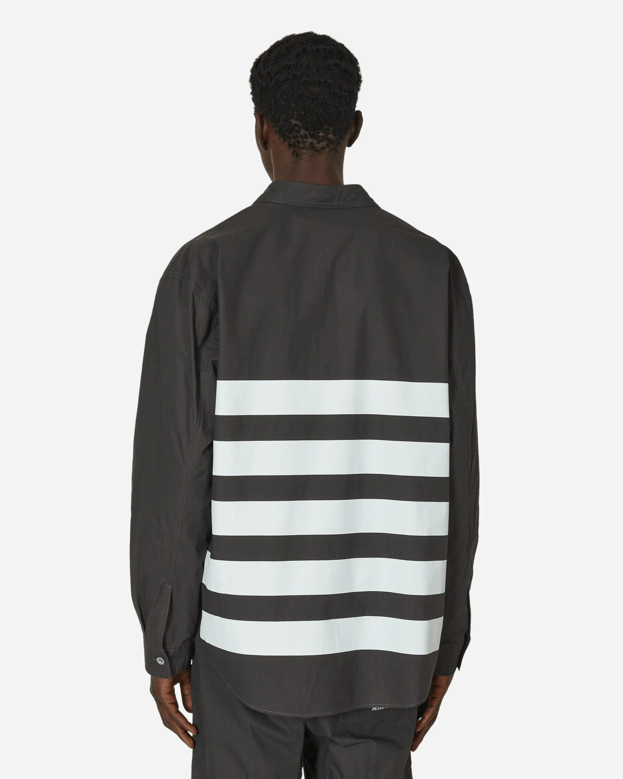 Stone Island Shirts^Marina Pleated Cotton Canvas Overshirt Charcoal