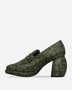 Clarks Classic Shoes^Martine Rose Leather Loafer Green Snake