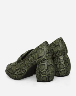 Clarks Classic Shoes^Martine Rose Leather Loafer Green Snake