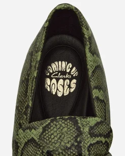 Clarks Classic Shoes^Martine Rose Leather Loafer Green Snake