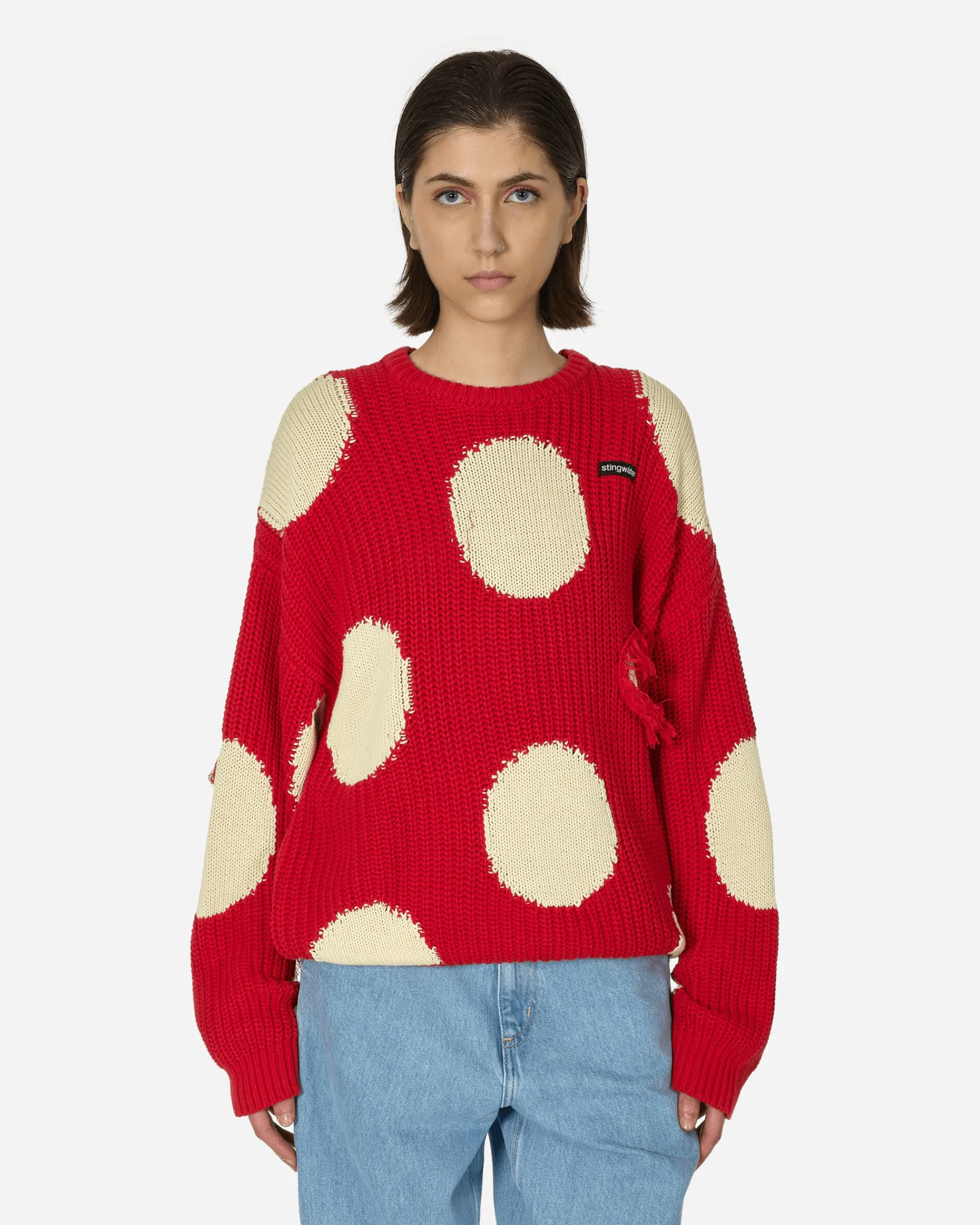 Stingwater Knitwears^Mashroom Knit Sweater Red