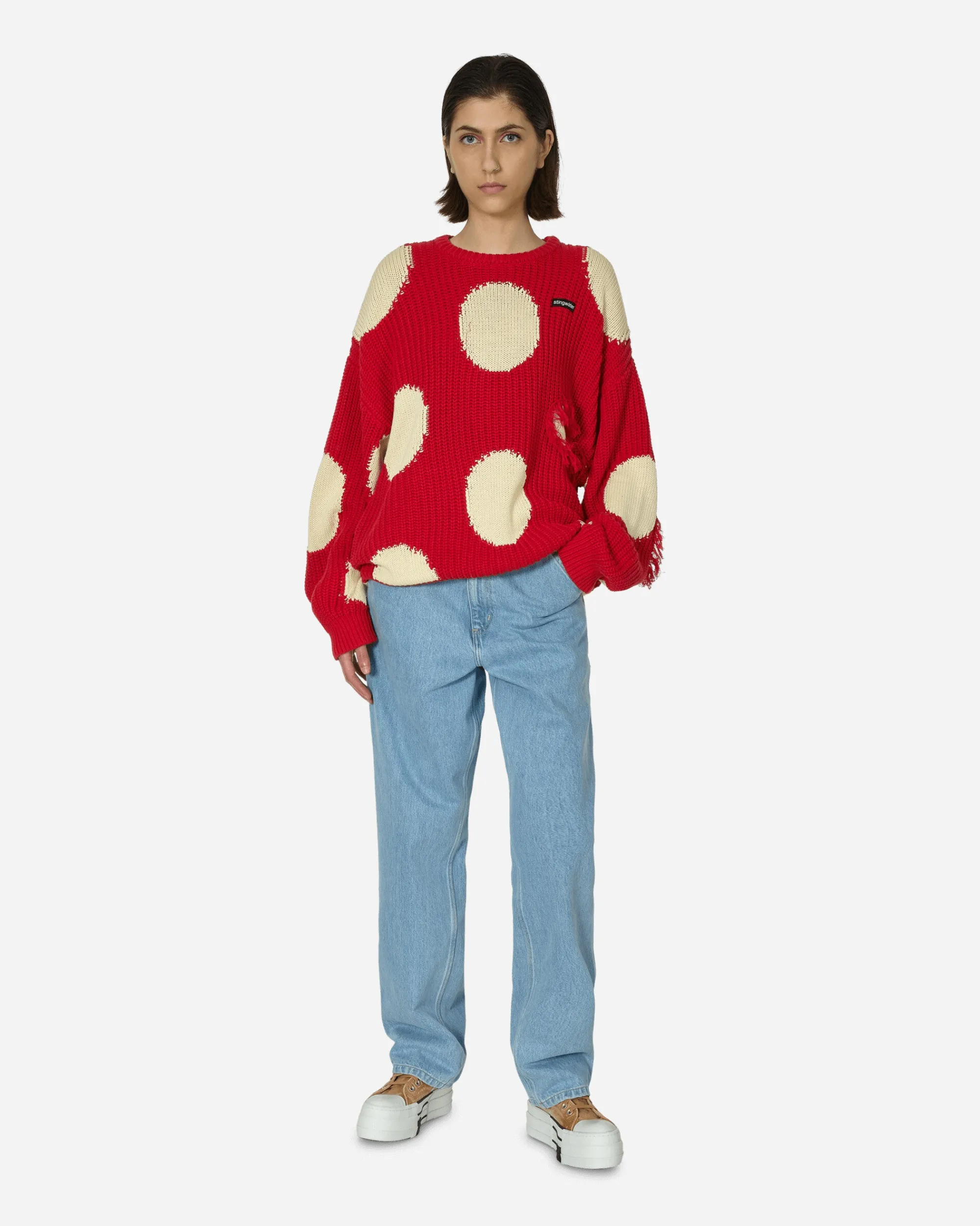 Stingwater Knitwears^Mashroom Knit Sweater Red