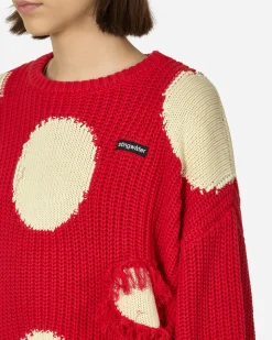 Stingwater Knitwears^Mashroom Knit Sweater Red