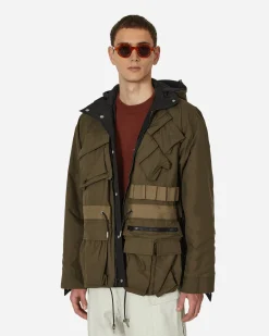 sacai Coats And Jackets^Matte Taffeta Reversible Jacket Black / Khaki