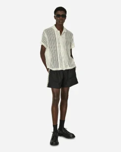 Bode Shirts^Meandering Lace Short Sleeve Shirt Natural