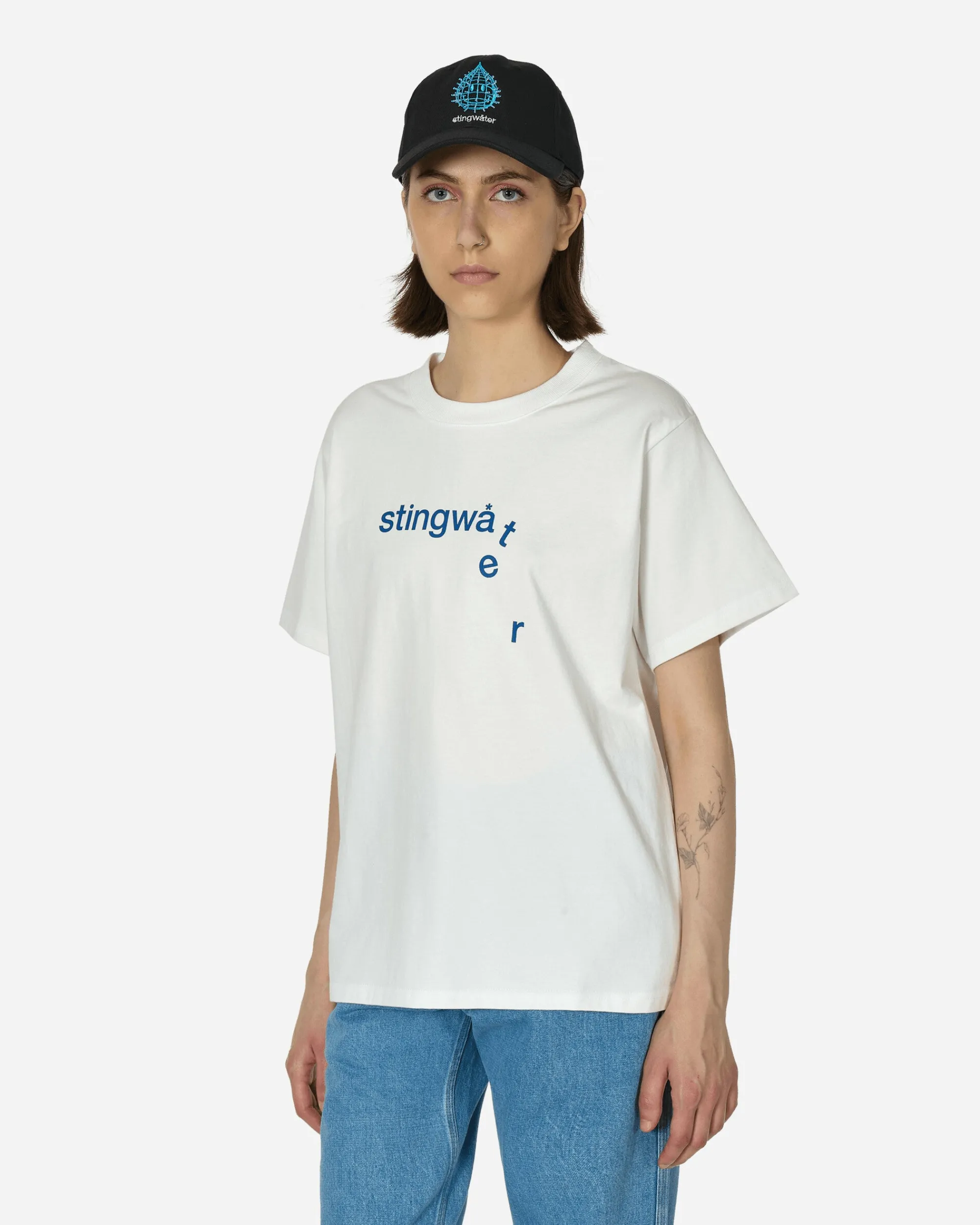 Stingwater T-Shirts^Melting Logo T-Shirt White