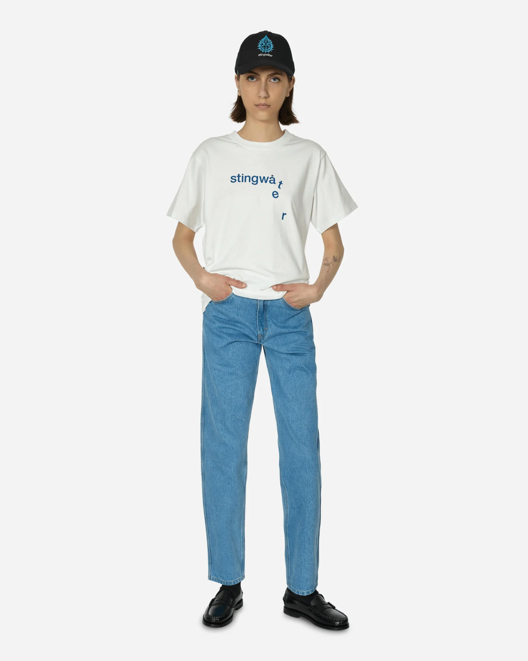 Stingwater T-Shirts^Melting Logo T-Shirt White