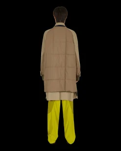 sacai Coats And Jackets^Melton Wool Coat Beige