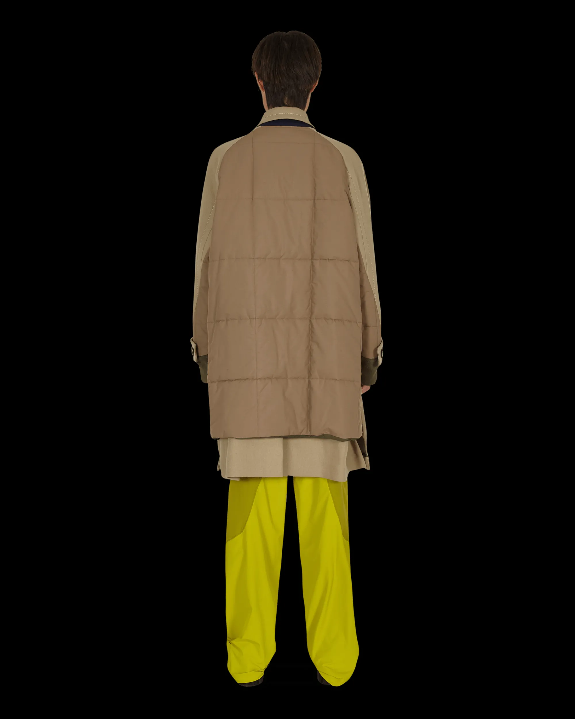 sacai Coats And Jackets^Melton Wool Coat Beige