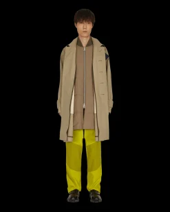 sacai Coats And Jackets^Melton Wool Coat Beige