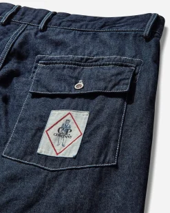 C.P. Company Pants^Men's 3/1 Loose Denim Pants Blue