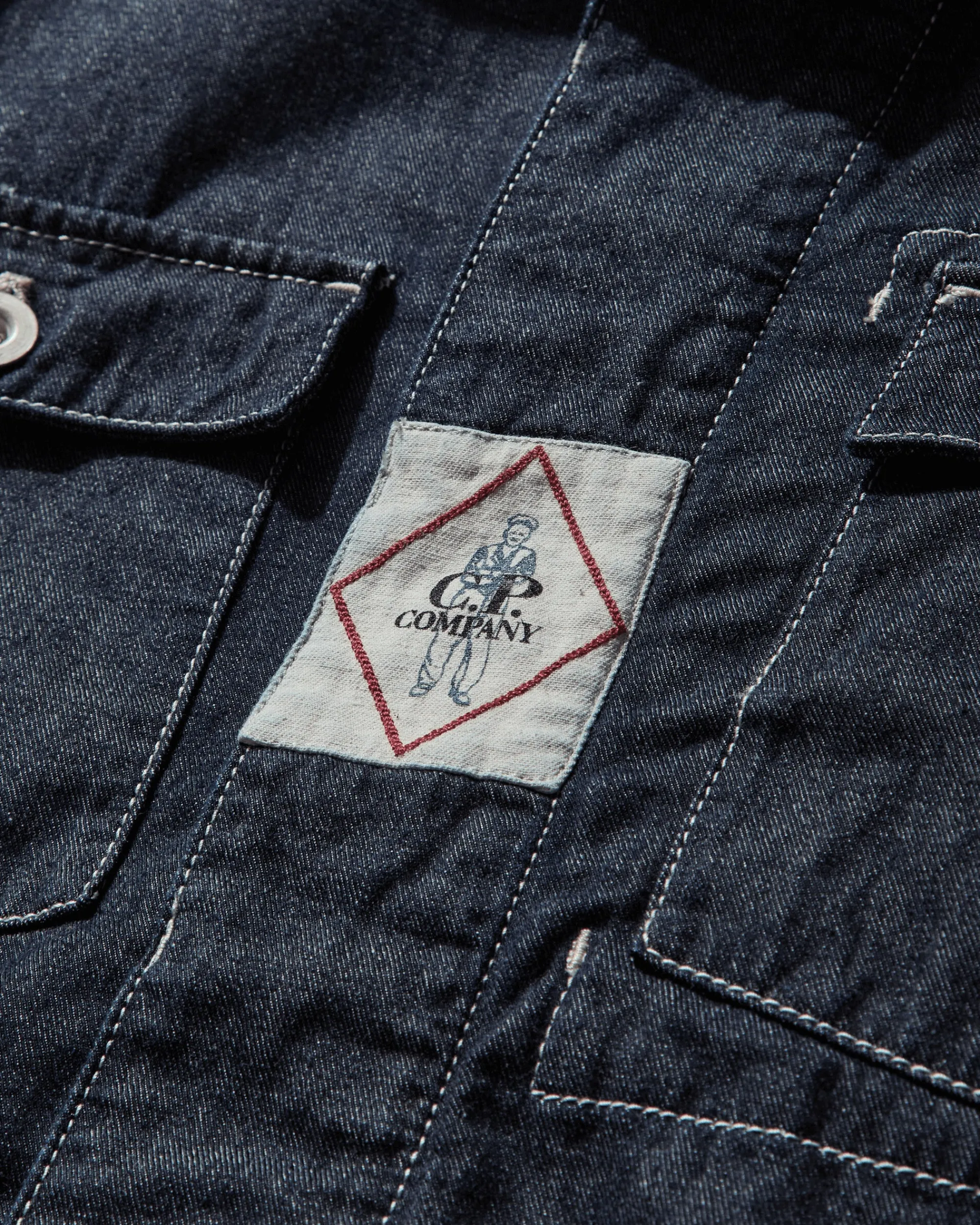 C.P. Company Coats And Jackets^Men's 3/1 Plated Denim Short Jacket Blue