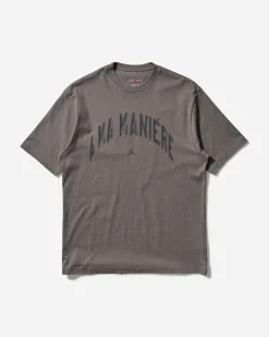 Nike Jordan T-Shirts^Men's A Ma Maniére Logo T-Shirt Flat Pewter