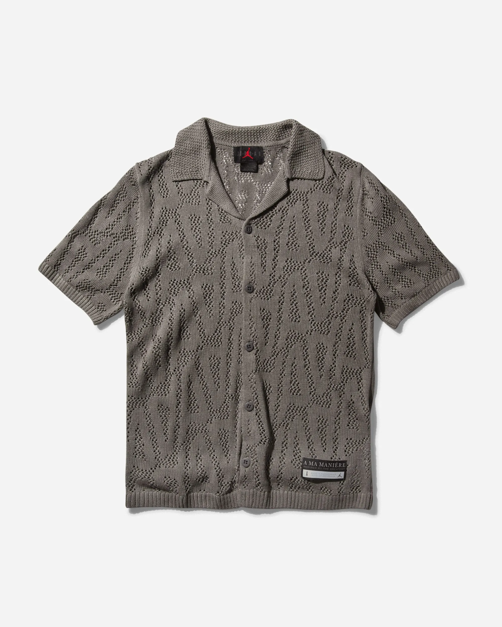 Nike Jordan Shirts^Men's A Ma Maniére Shooting Shortsleeve Shirt Flat Pewter