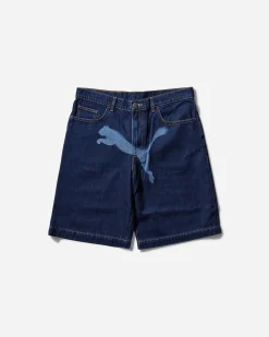 Puma Shorts^Men's A$AP Rocky Denim Shorts Dark Washed