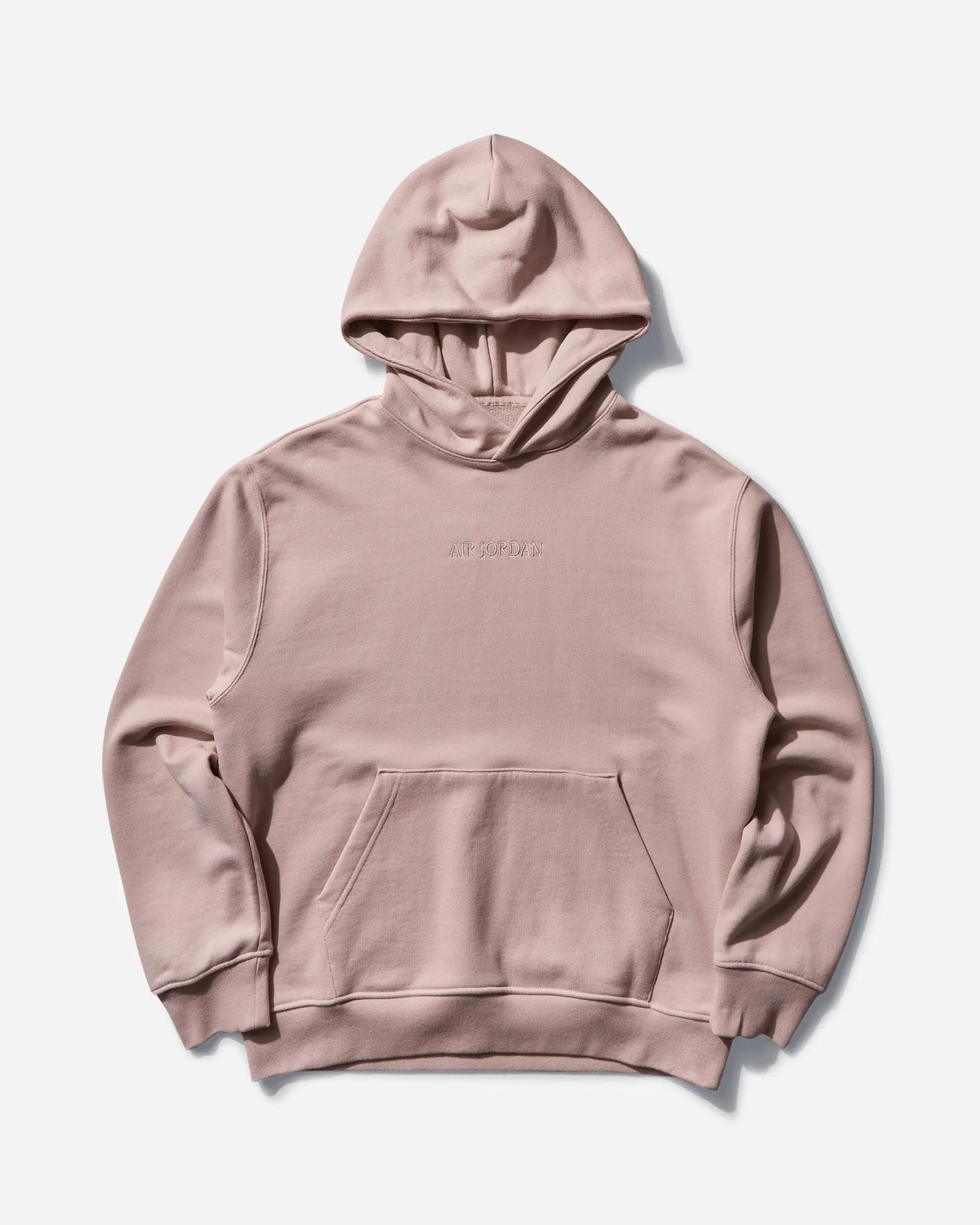 Nike Jordan Sweatshirts^Men's Air Jordan Wordmark Fleece Pullover Hoodie Pink Oxford