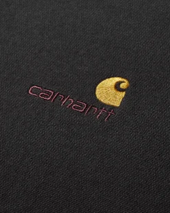 Carhartt WIP Sweatshirts^Men's American Script Crewneck Sweatshirt Black