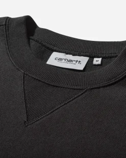Carhartt WIP Sweatshirts^Men's American Script Crewneck Sweatshirt Black