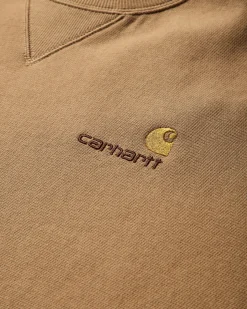Carhartt WIP Sweatshirts^Men's American Script Crewneck Sweatshirt Peanut