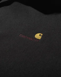 Carhartt WIP Sweatshirts^Men's American Script Hoodie Black