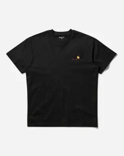 Carhartt WIP T-Shirts^Men's American Script T-Shirt Black