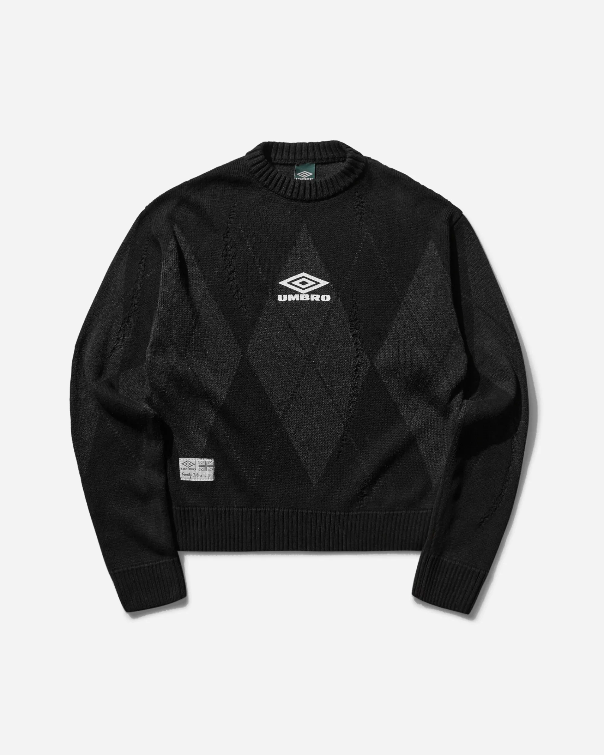 Umbro Knitwear^Men's Argyle Sweater Black
