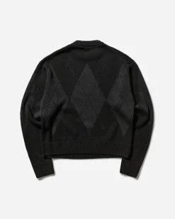 Umbro Knitwear^Men's Argyle Sweater Black