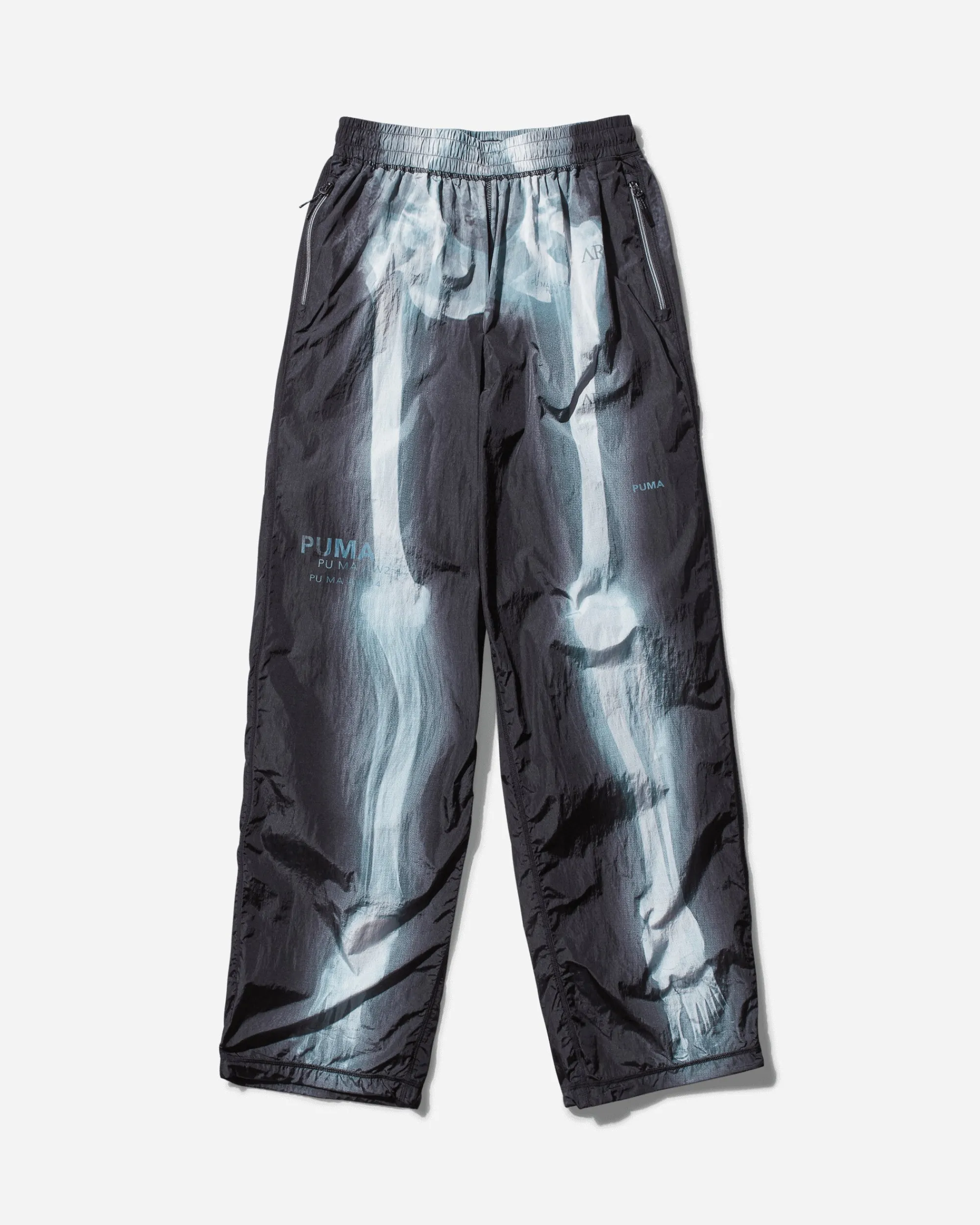 Puma Pants^Men's Aries X-Ray Windcheater Track Pants Black