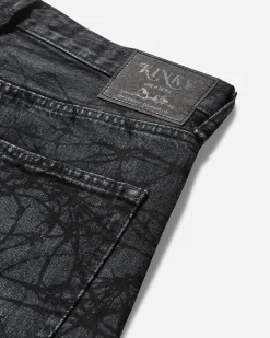 Hysteric Glamour Pants^Men's Barbed Wire Denim Pants Black