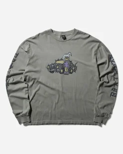 Brain Dead T-Shirts^Men's Bio Dog Longsleeve T-Shirt Seagrass
