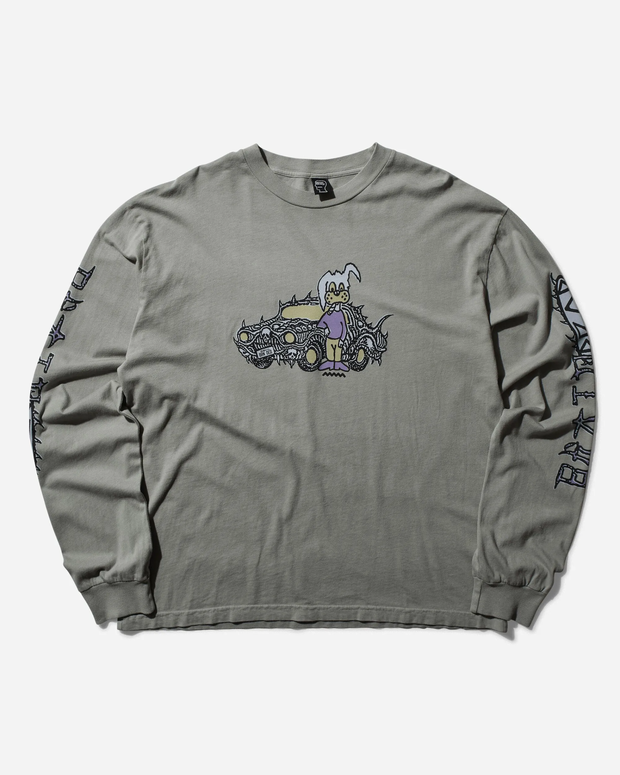 Brain Dead T-Shirts^Men's Bio Dog Longsleeve T-Shirt Seagrass