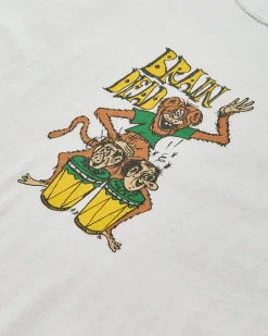 Brain Dead T-Shirts^Men's Bongo Brain T-Shirt White