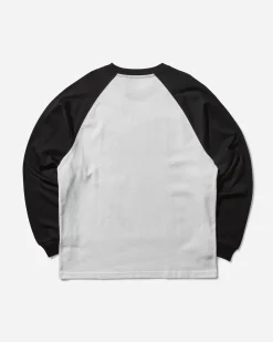 Carhartt WIP T-Shirts|T-Shirts^Men's Brown Ducks Longsleeve Baseball T-Shirt White / Black