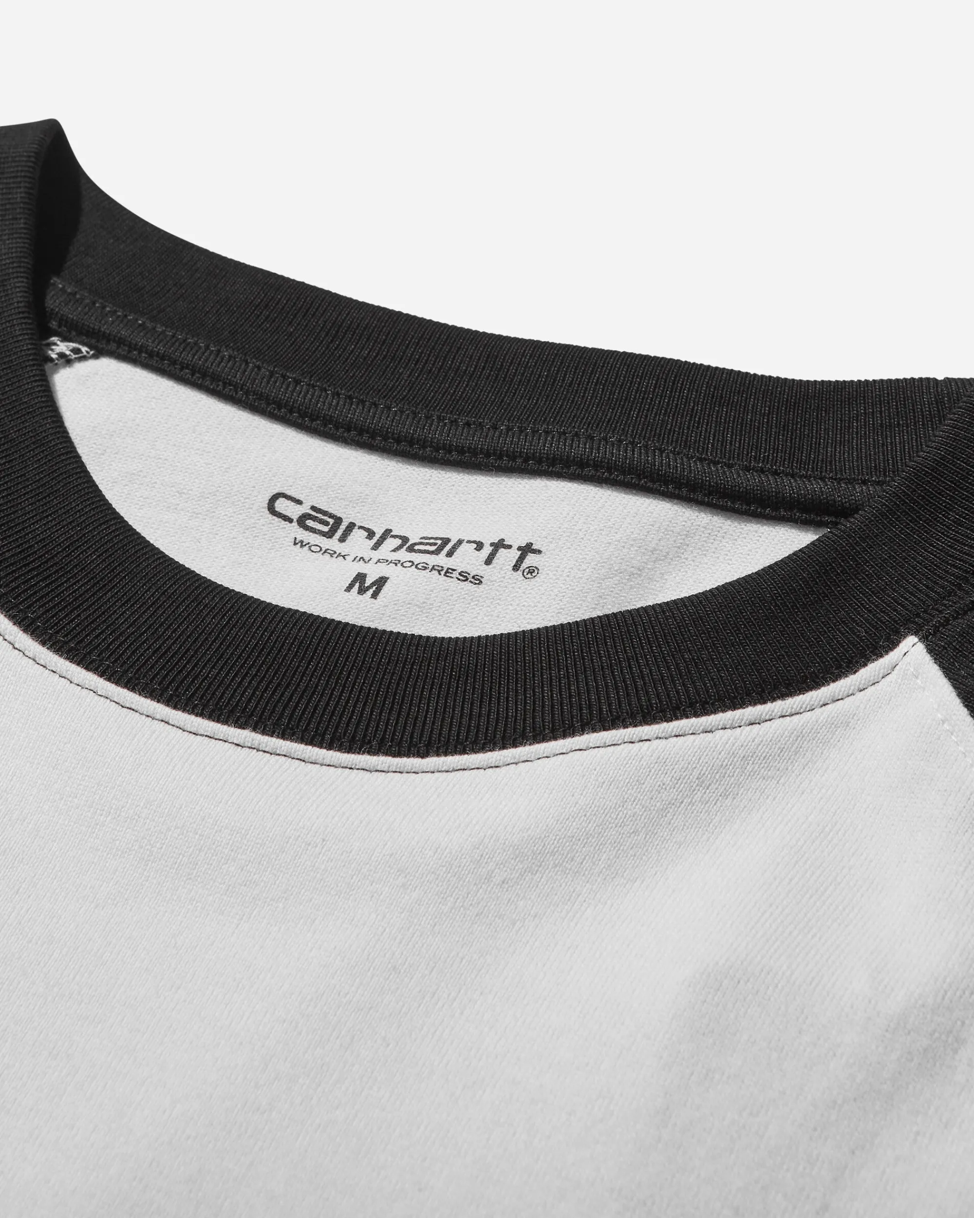 Carhartt WIP T-Shirts|T-Shirts^Men's Brown Ducks Longsleeve Baseball T-Shirt White / Black