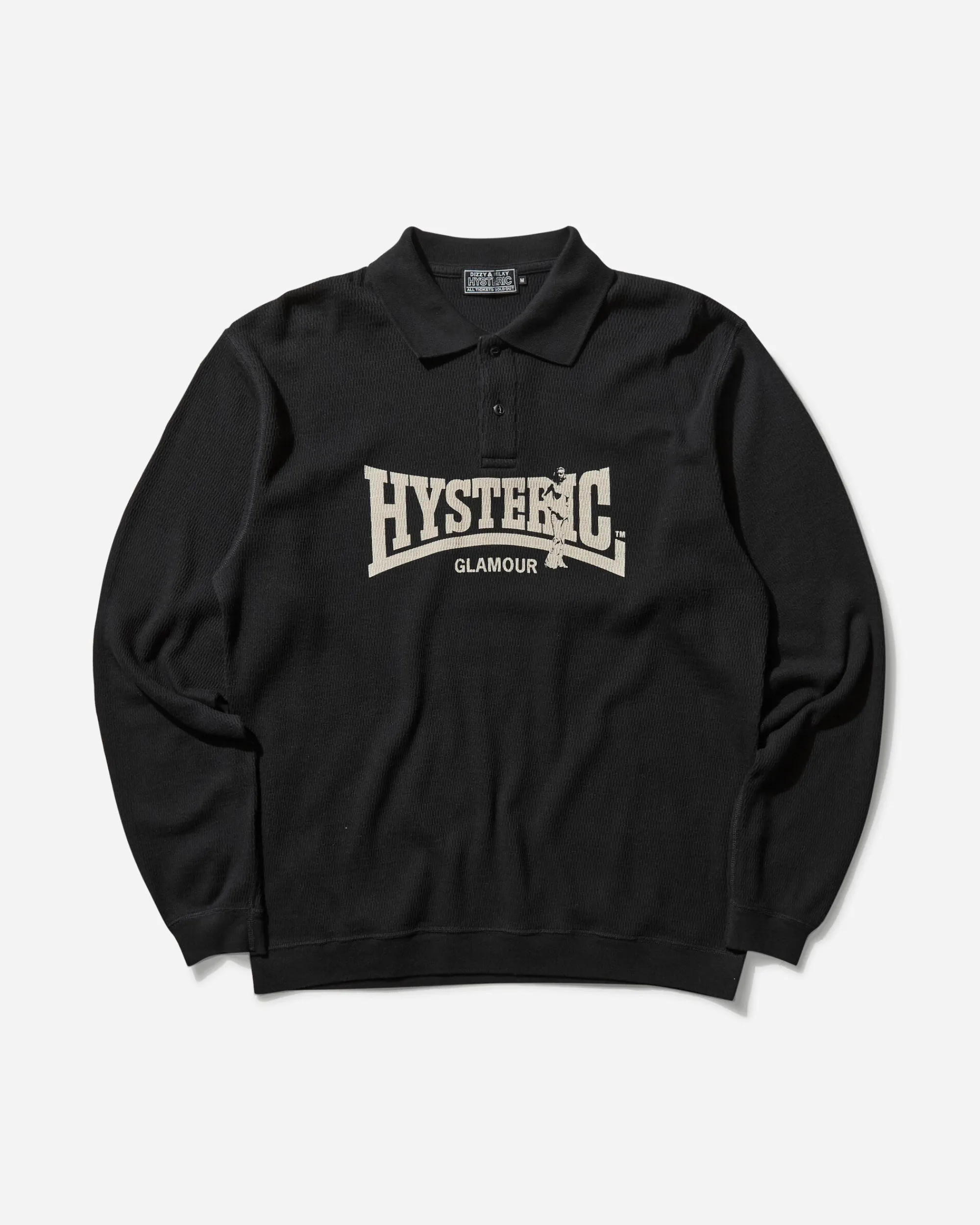 Hysteric Glamour T-Shirts^Men's Compression Logo Longsleeve Polo Black