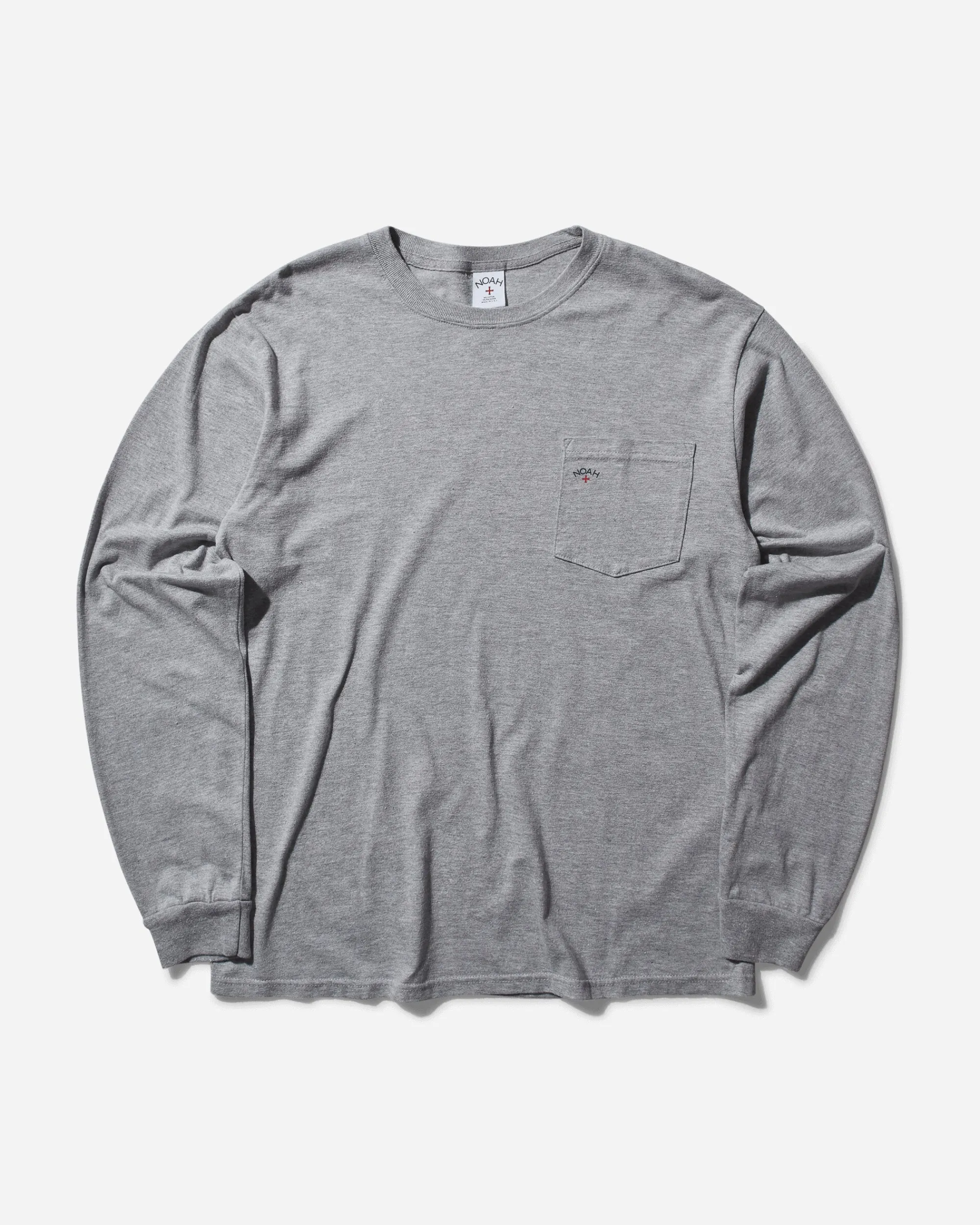 Noah T-Shirts^Men's Core Logo Pocket Longsleeve T-Shirt Heather Grey