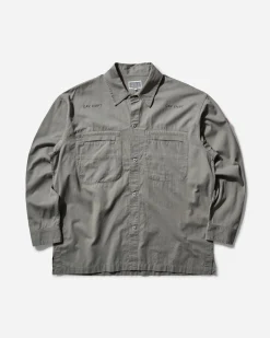 Cav Empt Shirts^Men's Cotton Casual Shirt Grey