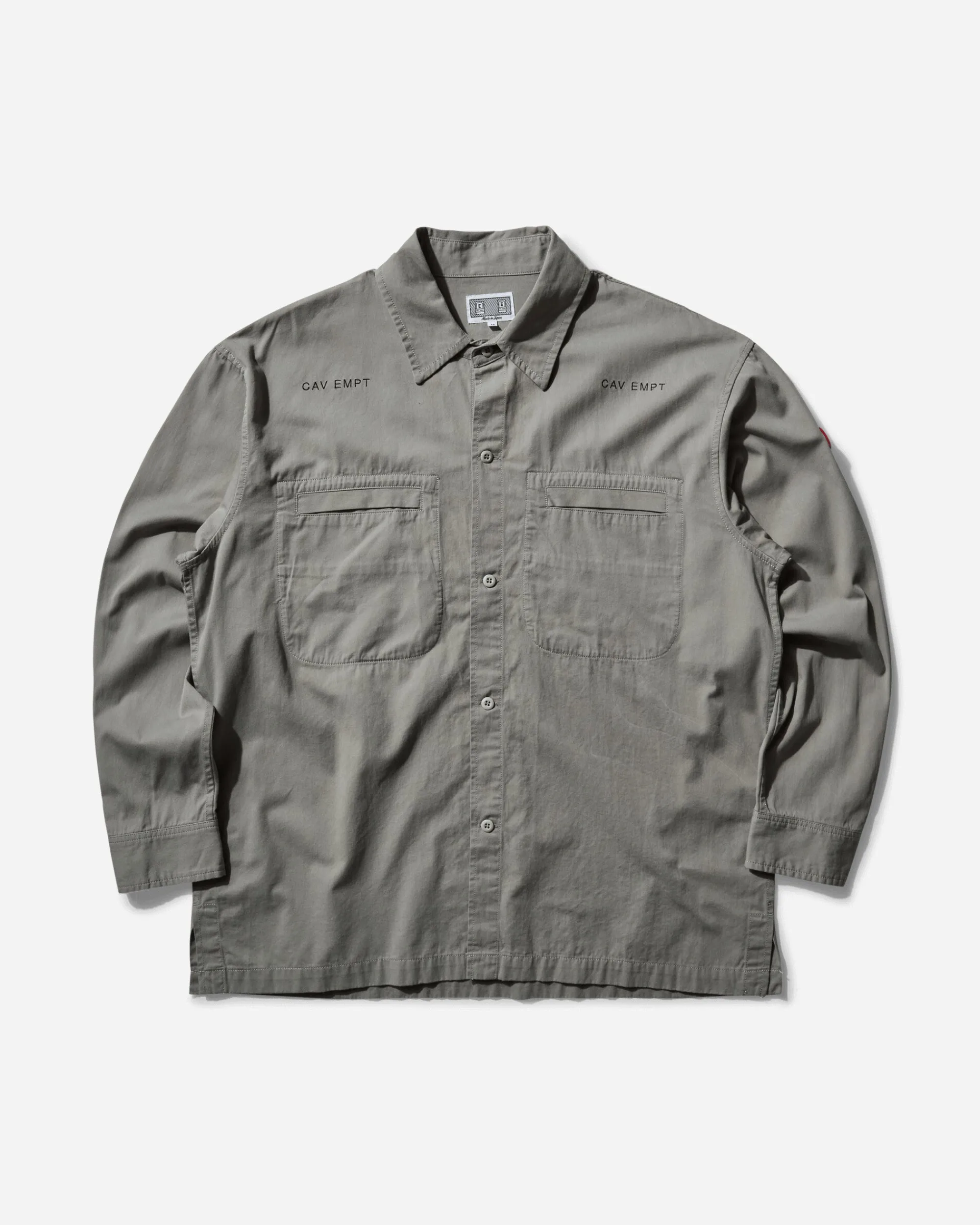 Cav Empt Shirts^Men's Cotton Casual Shirt Grey