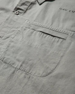 Cav Empt Shirts^Men's Cotton Casual Shirt Grey