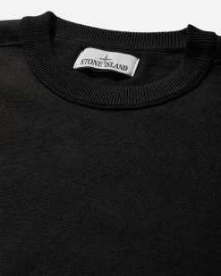 Stone Island Sweatshirts^Men's Cotton Crewneck Sweater Black