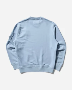 C.P. Company Sweatshirts^Men's Cotton Diagonal Fleece Crewneck Sweatshirt Cerulean