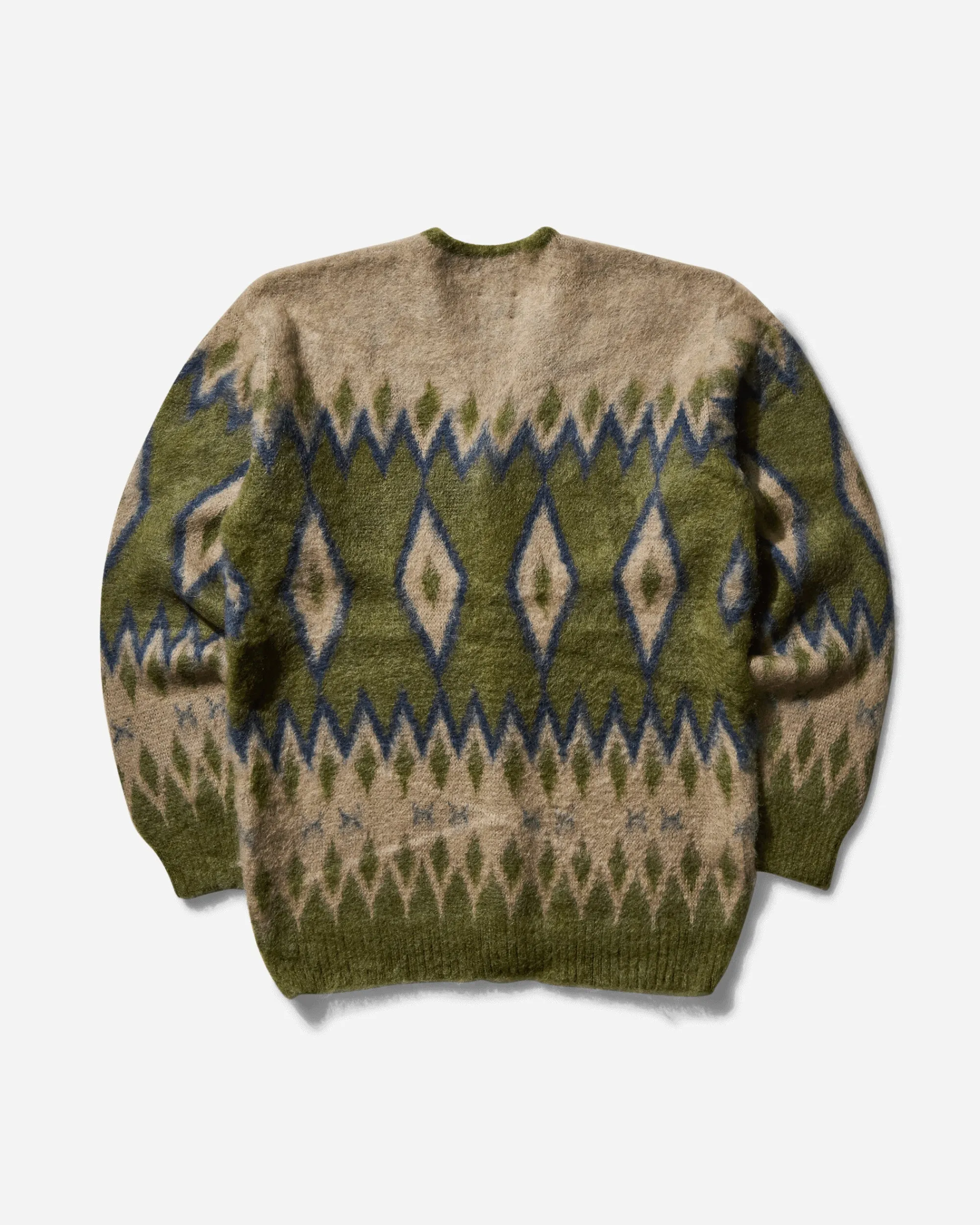 Needles Knitwear^Men's Diamond Mohair Cardigan Olive