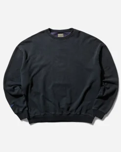 KAPITAL Sweatshirts^Men's Fleece Knit 2Tones Remake Big Sweatshirt (Bone) Black / Purple