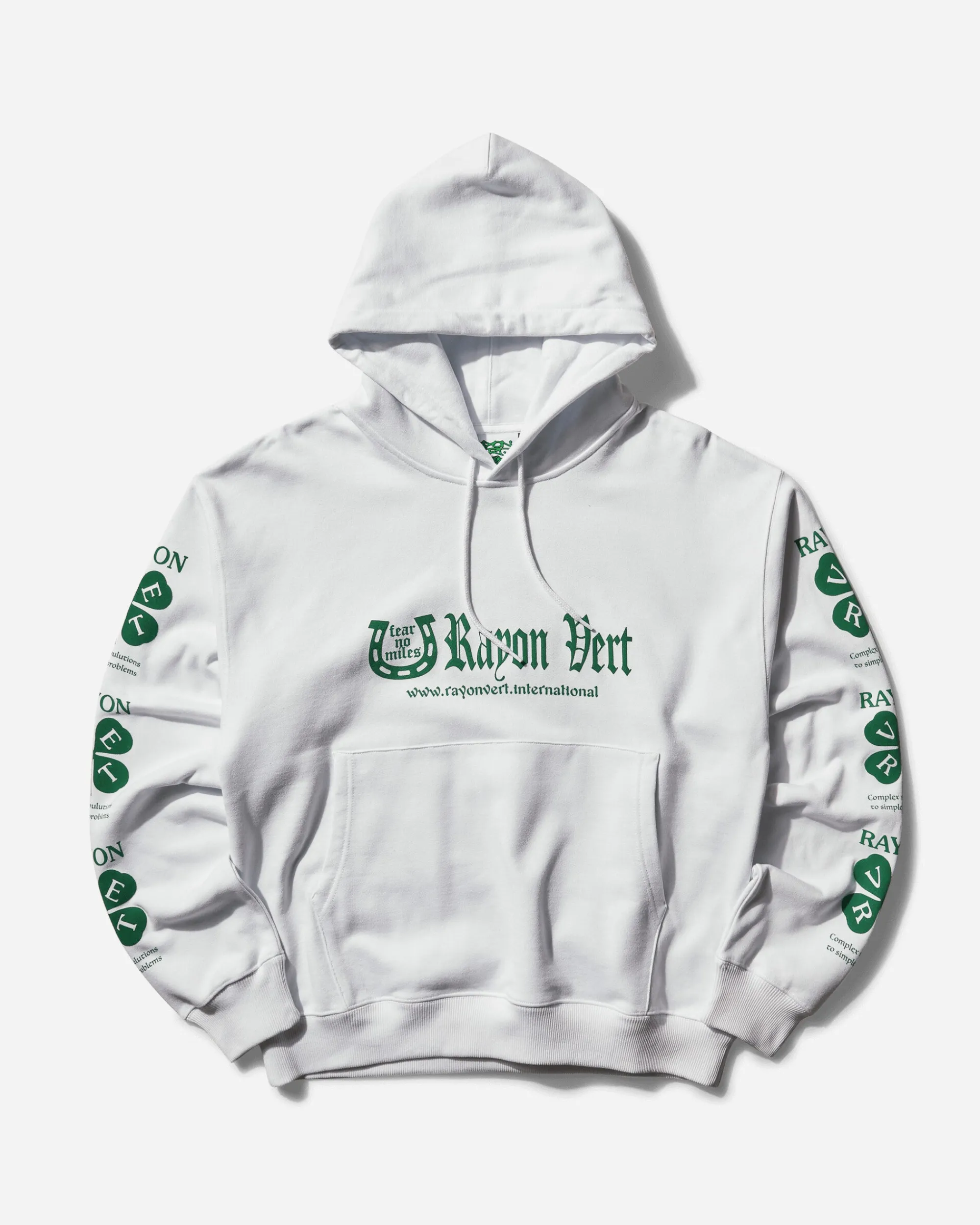 Rayon Vert Sweatshirts^Men's Fleece Pullover Hoodie Ghost White