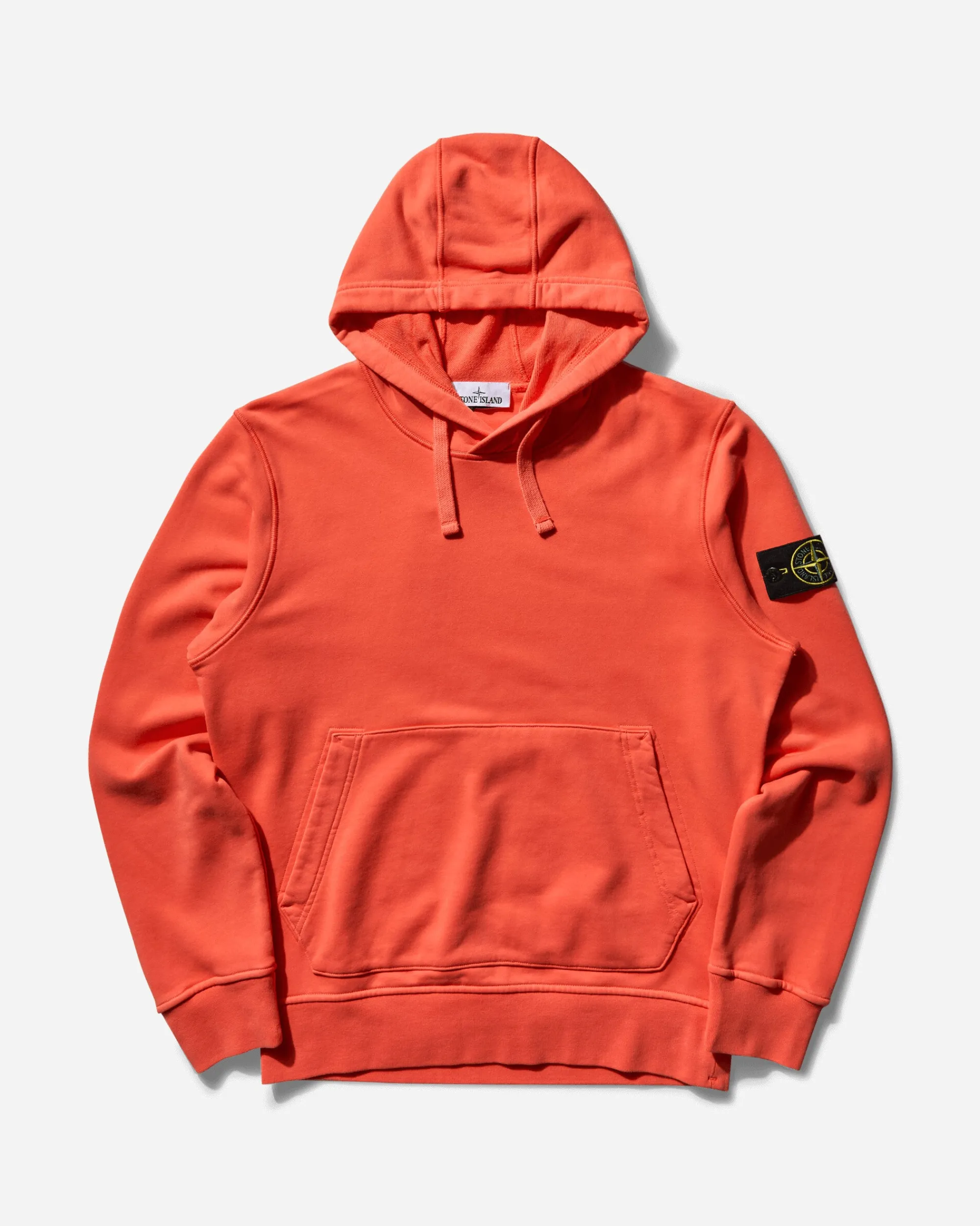 Stone Island Sweatshirts^Men's Garment Dyed Hooded Sweatshirt Papaya