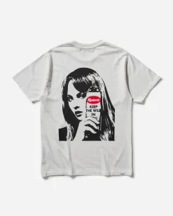 Hysteric Glamour T-Shirts^Men's Graffiti Girl T-Shirt Dirty White
