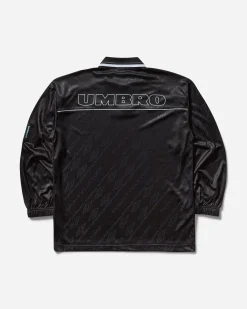 Umbro T-Shirts^Men's Graphic Longsleeve Polo Black